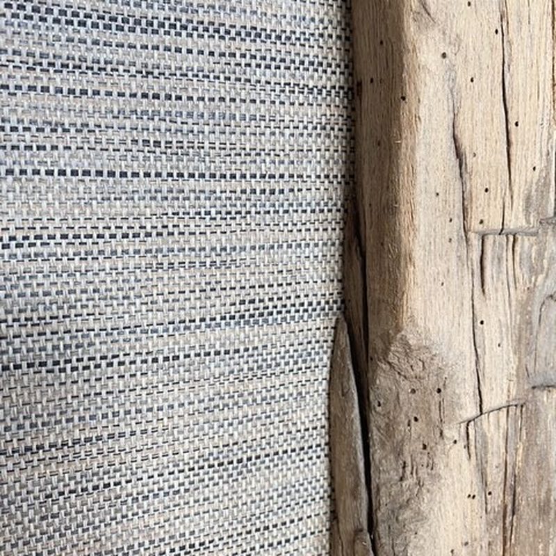 Okanagan natural grasscloth wallcovering close-up by a professional installer