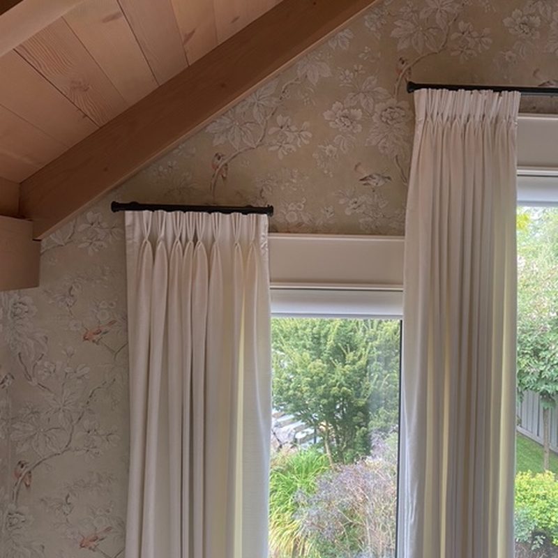 West Vancouver chinoiserie floral wallpaper installation bedroom